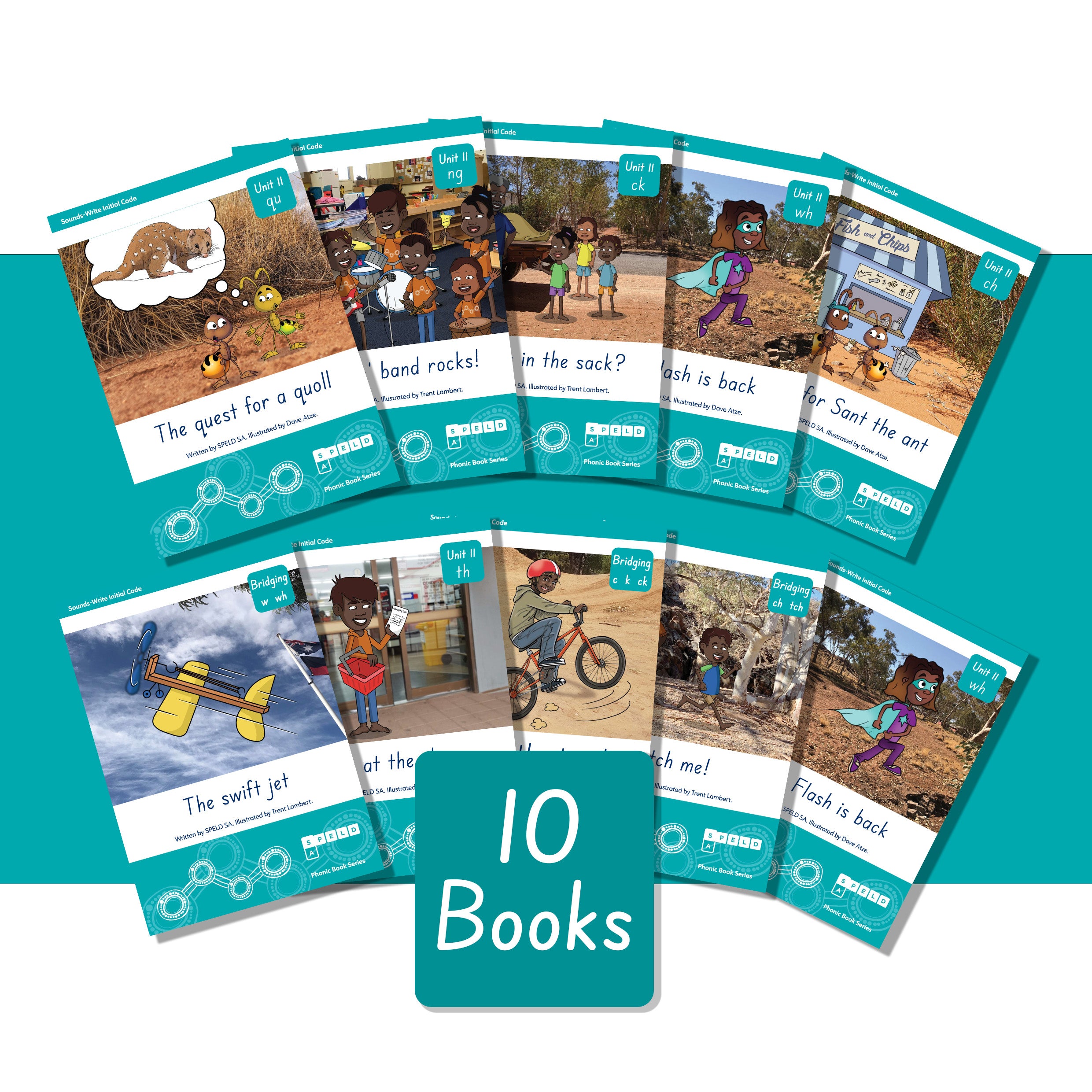 SPELD SA Phonic Books Initial Code (Units 11 & Bridging) Set 1