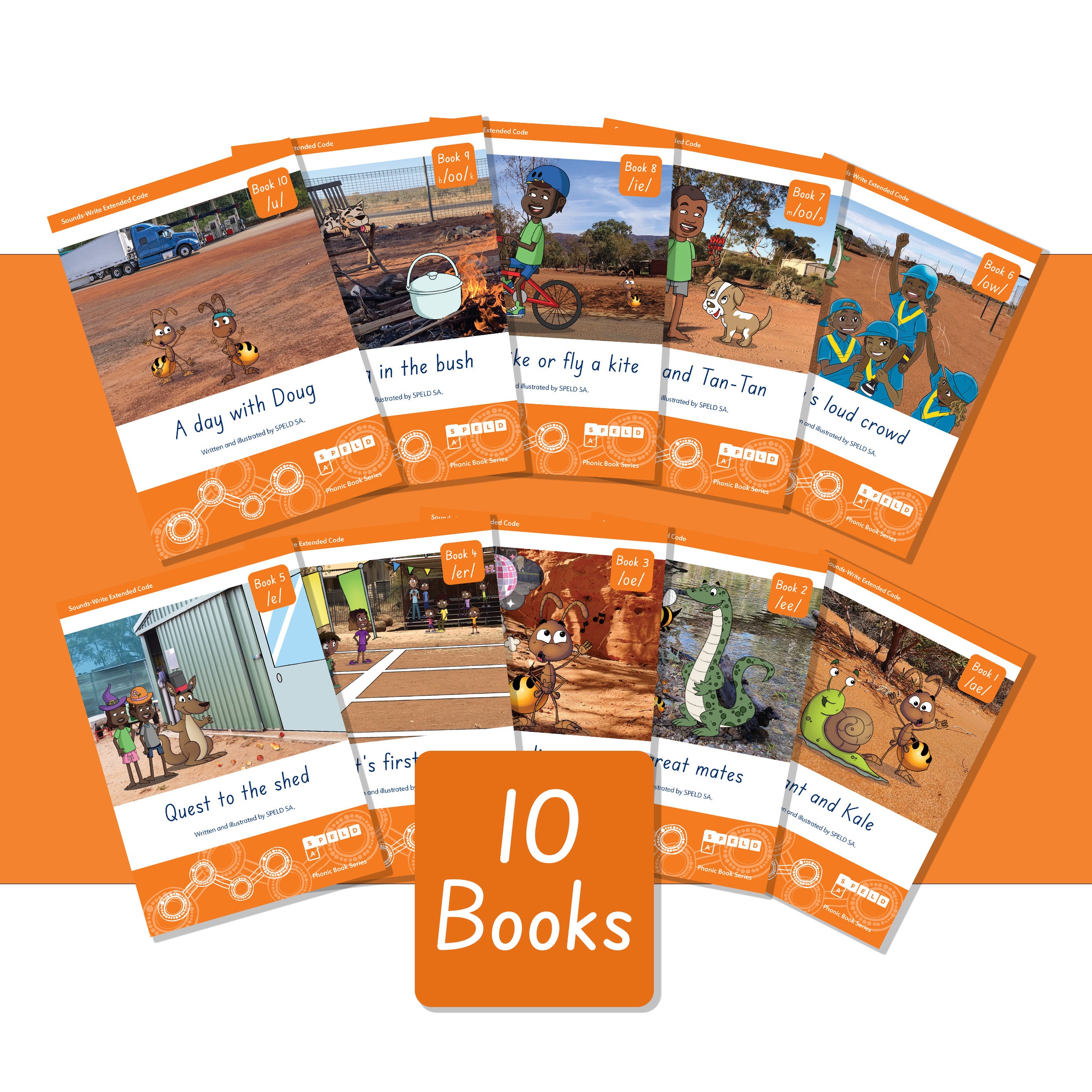 SPELD SA Phonic Books Extended Code (Units 1-10) Set 1