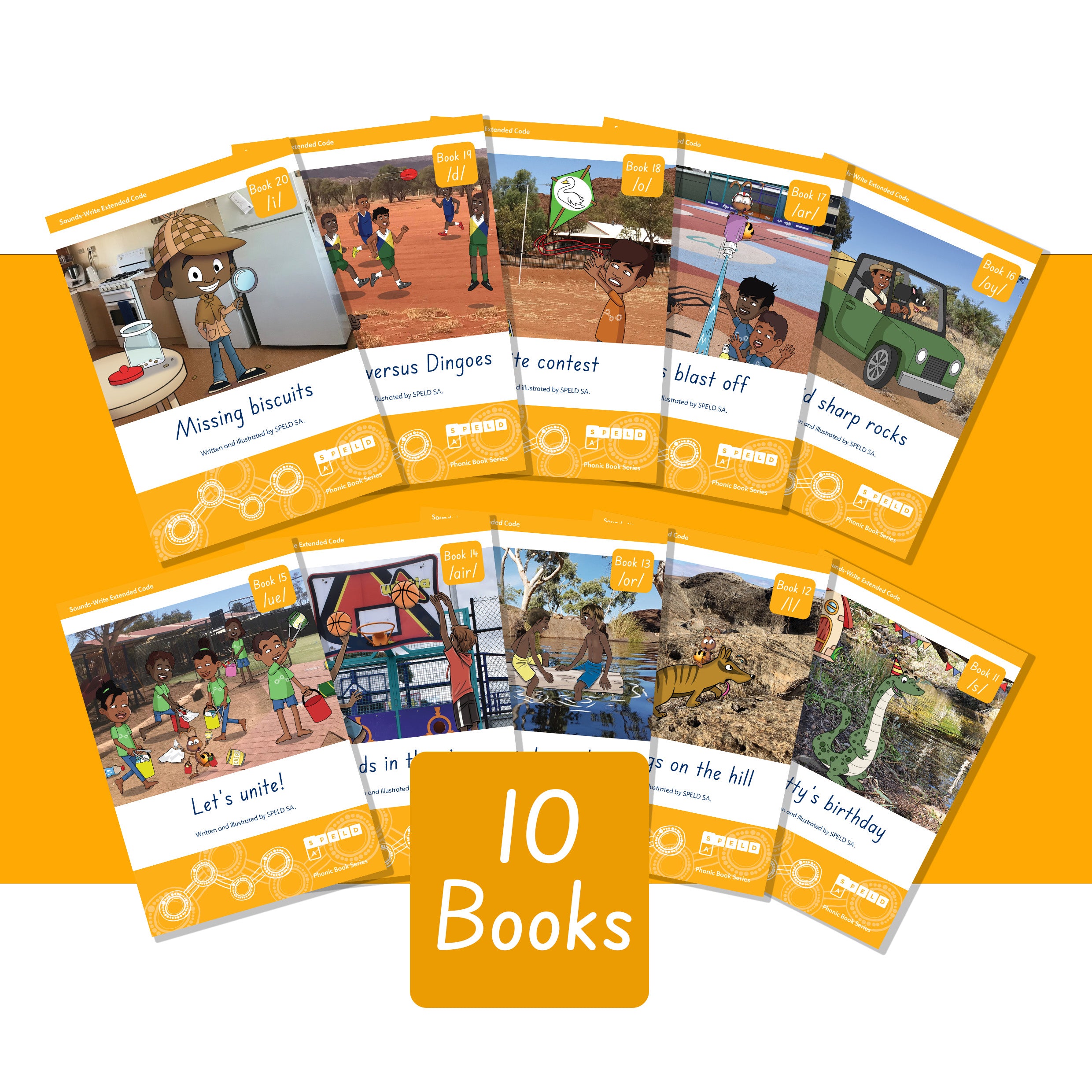 SPELD SA Phonic Books Extended Code (Units 11-20) Set 3